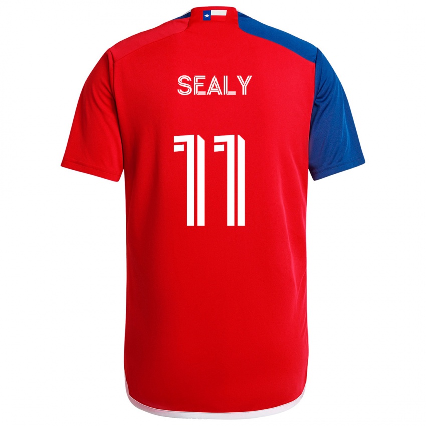 Kinderen Dante Sealy #11 Blauw Rood Thuisshirt Thuistenue 2024/25 T-Shirt België