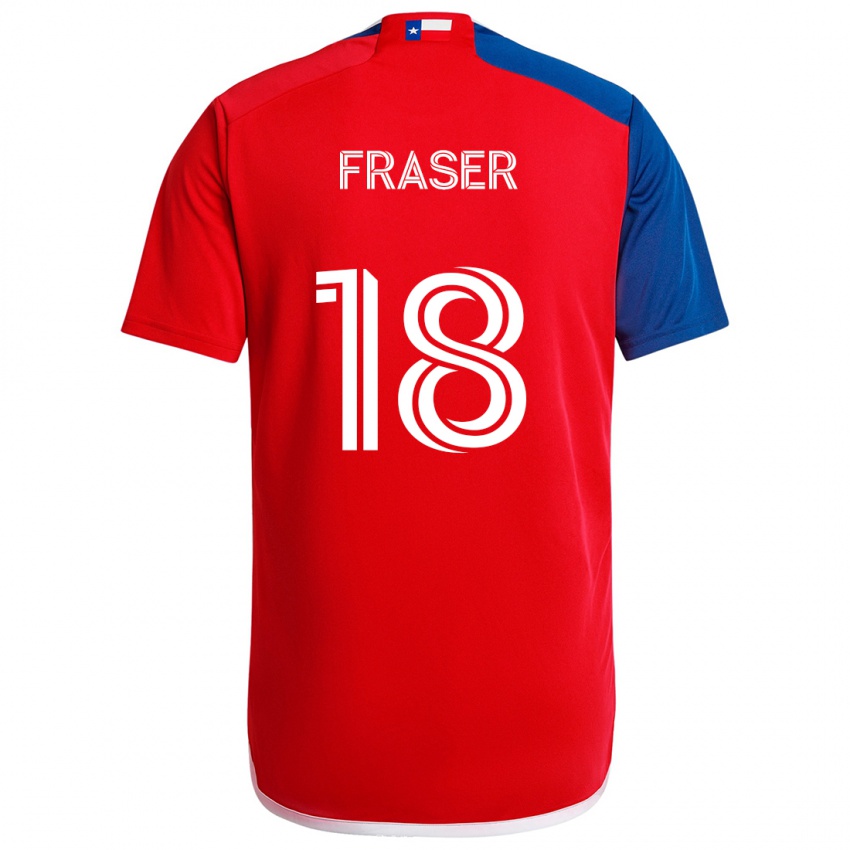 Kinderen Liam Fraser #18 Blauw Rood Thuisshirt Thuistenue 2024/25 T-Shirt België