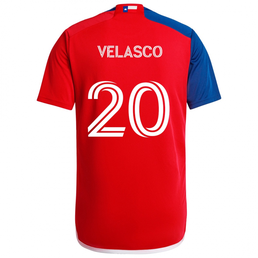 Kinderen Alan Velasco #20 Blauw Rood Thuisshirt Thuistenue 2024/25 T-Shirt België