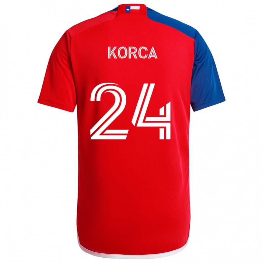 Kinderen Amet Korca #24 Blauw Rood Thuisshirt Thuistenue 2024/25 T-Shirt België