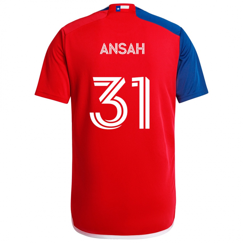 Kinderen Eugene Ansah #31 Blauw Rood Thuisshirt Thuistenue 2024/25 T-Shirt België