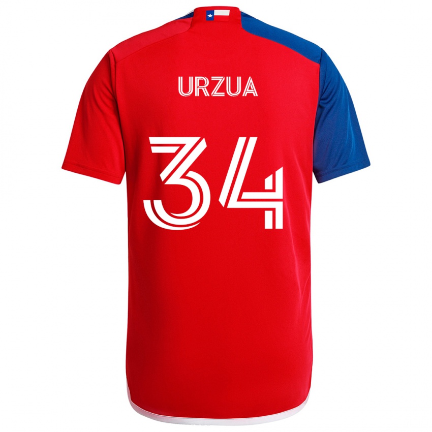 Kinderen Alejandro Urzua #34 Blauw Rood Thuisshirt Thuistenue 2024/25 T-Shirt België