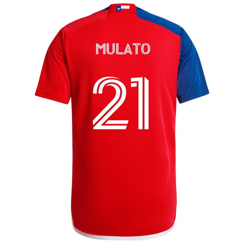 Kinderen José Mulato #21 Blauw Rood Thuisshirt Thuistenue 2024/25 T-Shirt België