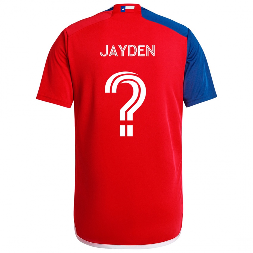 Kinderen Rus Jayden #0 Blauw Rood Thuisshirt Thuistenue 2024/25 T-Shirt België