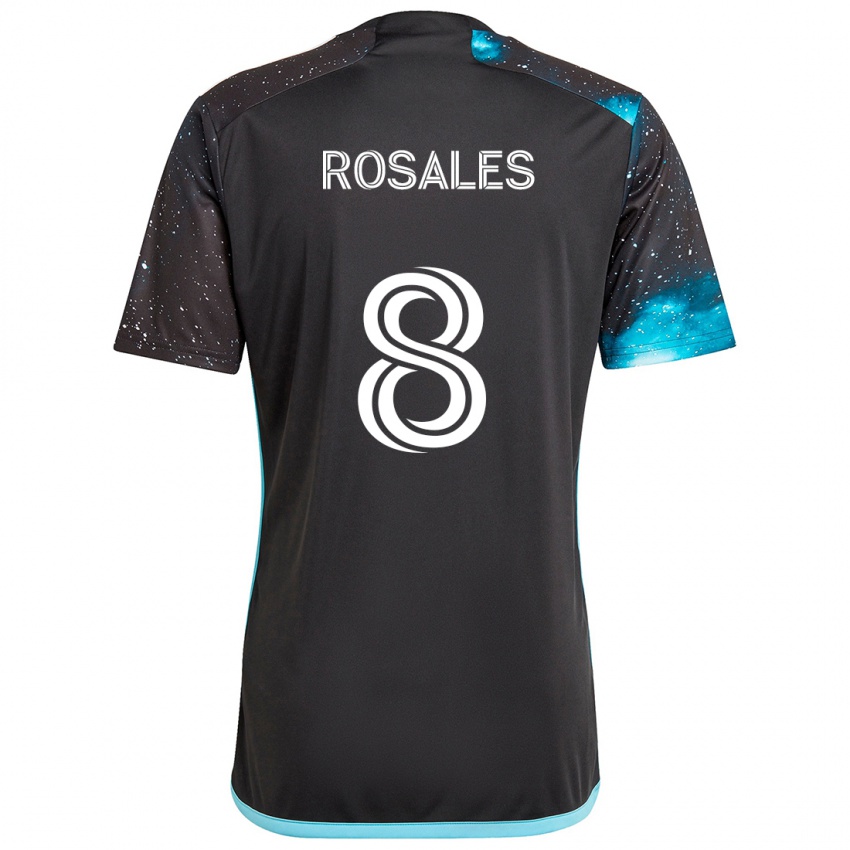 Kinderen Joseph Rosales #8 Zwart Blauw Thuisshirt Thuistenue 2024/25 T-Shirt België