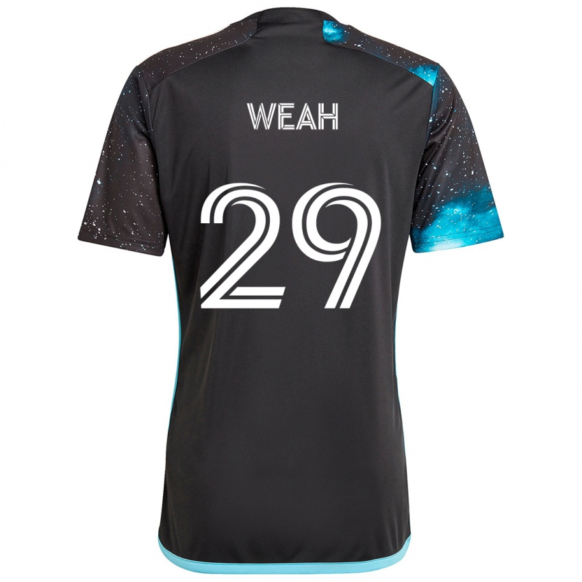 Kinderen Patrick Weah #29 Zwart Blauw Thuisshirt Thuistenue 2024/25 T-Shirt België