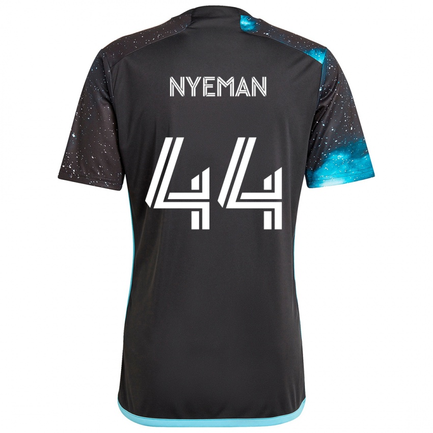 Kinderen Moses Nyeman #44 Zwart Blauw Thuisshirt Thuistenue 2024/25 T-Shirt België