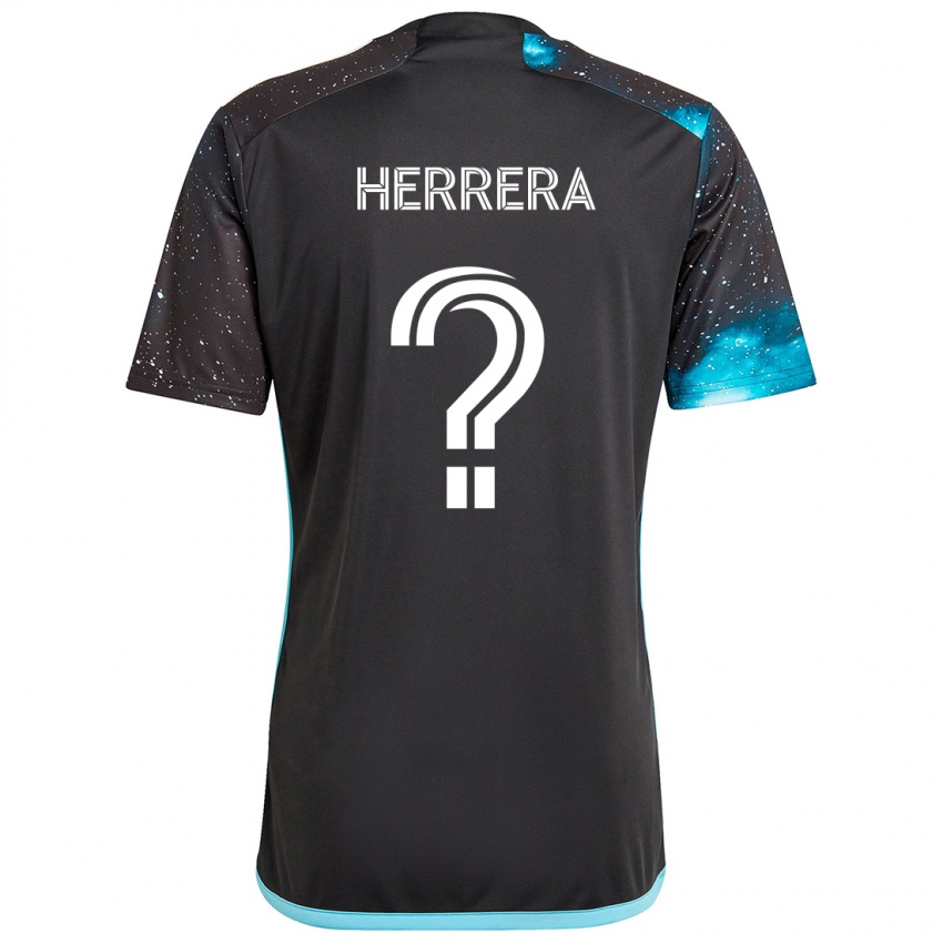 Kinderen Oscar Herrera #0 Zwart Blauw Thuisshirt Thuistenue 2024/25 T-Shirt België