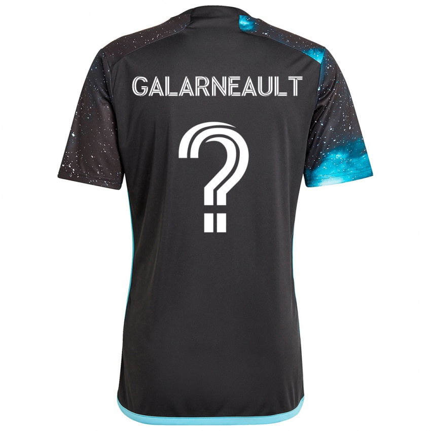 Kinderen Benjamin Galarneault #0 Zwart Blauw Thuisshirt Thuistenue 2024/25 T-Shirt België