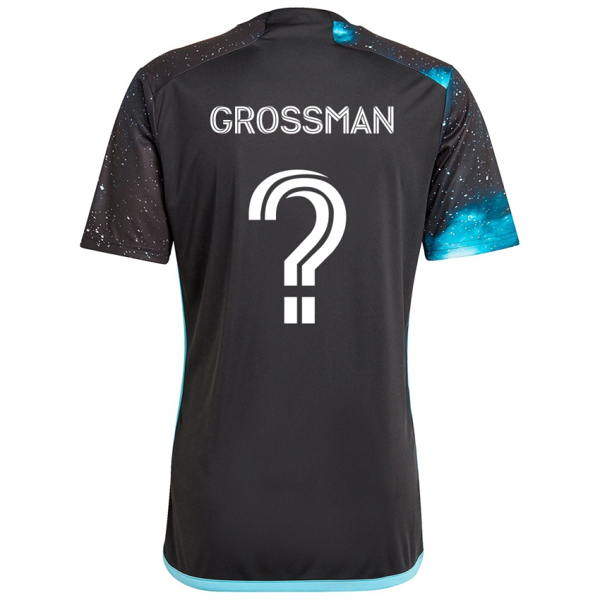 Kinderen Jack Grossman #0 Zwart Blauw Thuisshirt Thuistenue 2024/25 T-Shirt België