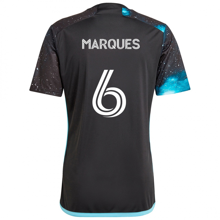 Kinderen Mikael Marqués #6 Zwart Blauw Thuisshirt Thuistenue 2024/25 T-Shirt België