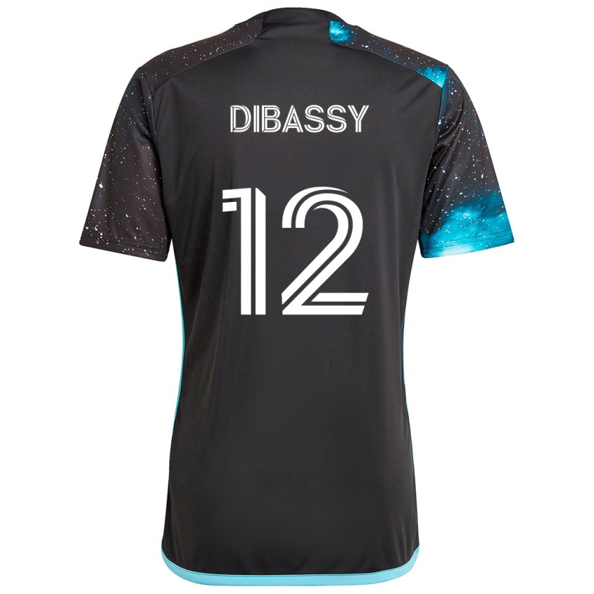 Enfant Maillot Bakaye Dibassy #12 Noir Bleu Tenues Domicile 2024/25 T-Shirt Belgique