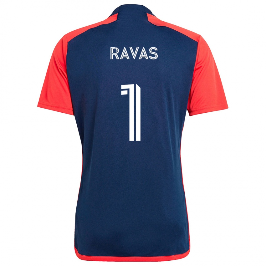 Kinderen Henrich Ravas #1 Blauw Rood Thuisshirt Thuistenue 2024/25 T-Shirt België