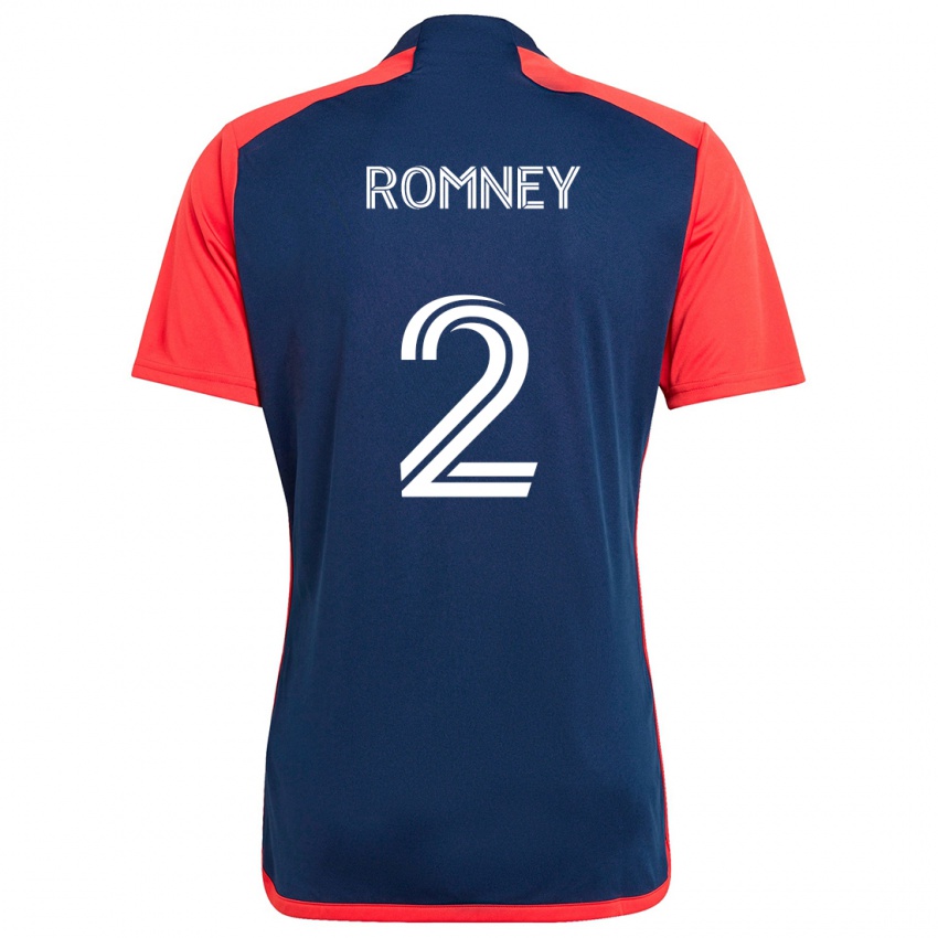 Kinderen Dave Romney #2 Blauw Rood Thuisshirt Thuistenue 2024/25 T-Shirt België