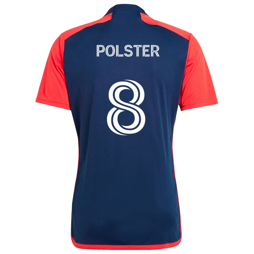 Kinderen Matt Polster #8 Blauw Rood Thuisshirt Thuistenue 2024/25 T-Shirt België