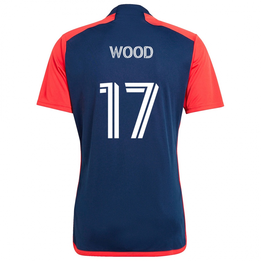 Kinderen Bobby Wood #17 Blauw Rood Thuisshirt Thuistenue 2024/25 T-Shirt België