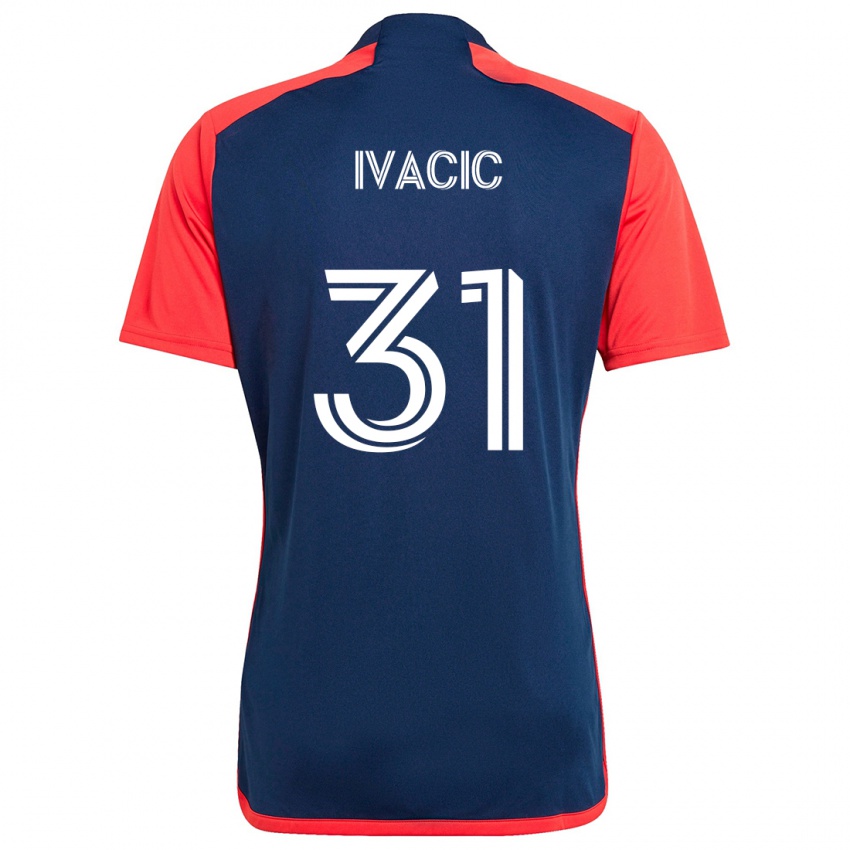 Kinderen Aljaz Ivacic #31 Blauw Rood Thuisshirt Thuistenue 2024/25 T-Shirt België