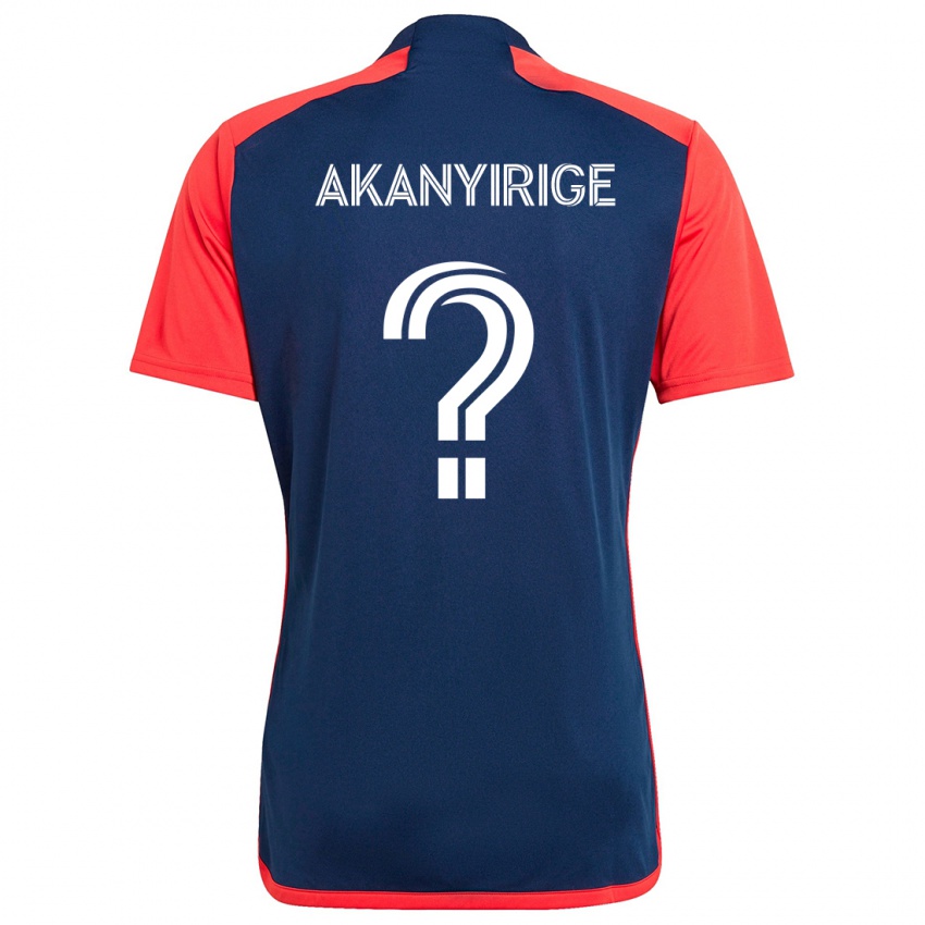 Kinderen Jacob Akanyirige #0 Blauw Rood Thuisshirt Thuistenue 2024/25 T-Shirt België