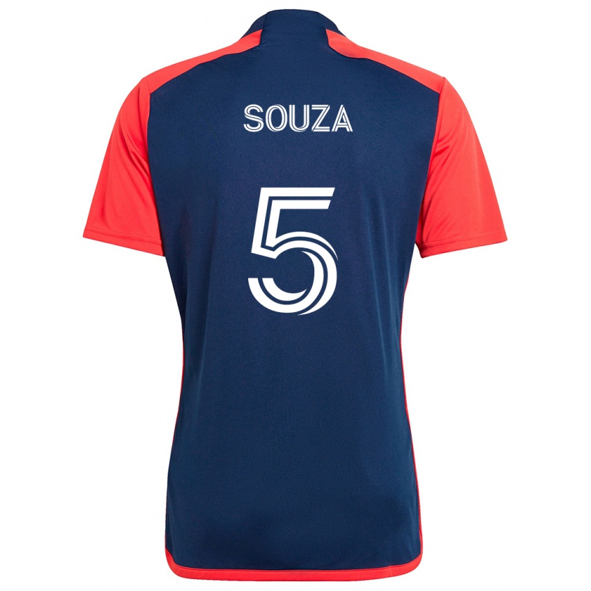 Kinderen Victor Souza #5 Blauw Rood Thuisshirt Thuistenue 2024/25 T-Shirt België