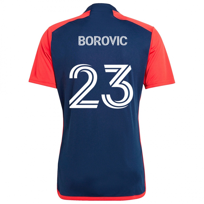 Kinderen Luka Borovic #23 Blauw Rood Thuisshirt Thuistenue 2024/25 T-Shirt België