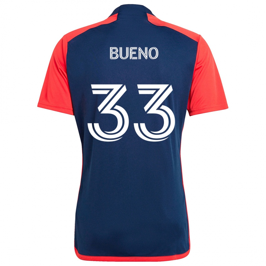 Kinderen Brandonn Bueno #33 Blauw Rood Thuisshirt Thuistenue 2024/25 T-Shirt België