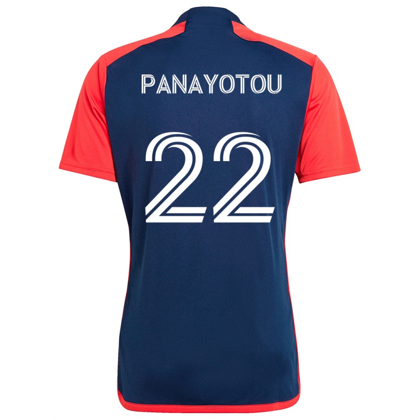 Kinderen Jack Panayotou #22 Blauw Rood Thuisshirt Thuistenue 2024/25 T-Shirt België