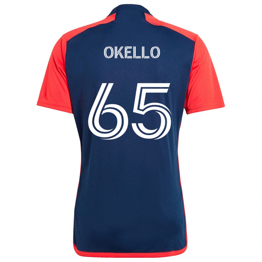 Kinderen Noble Okello #65 Blauw Rood Thuisshirt Thuistenue 2024/25 T-Shirt België