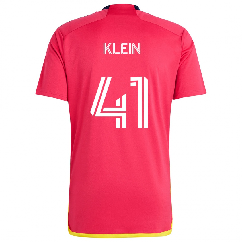 Kinderen Johnny Klein #41 Rood Blauw Thuisshirt Thuistenue 2024/25 T-Shirt België