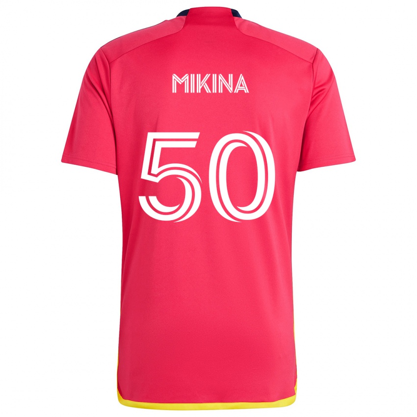 Kinderen Gabriel Mikina #50 Rood Blauw Thuisshirt Thuistenue 2024/25 T-Shirt België