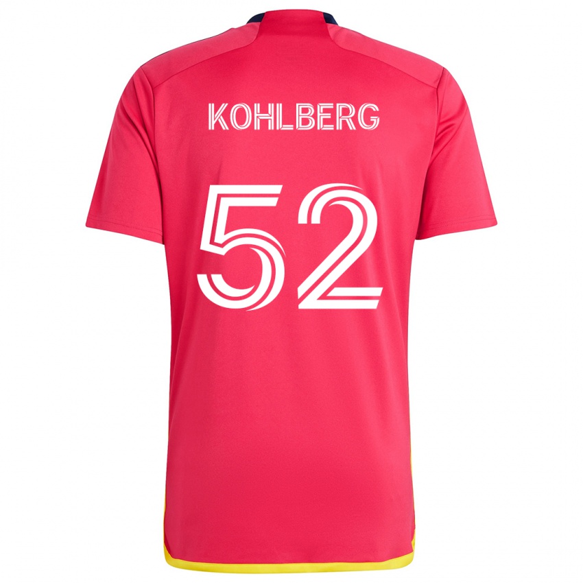 Kinderen Andrew Kohlberg #52 Rood Blauw Thuisshirt Thuistenue 2024/25 T-Shirt België