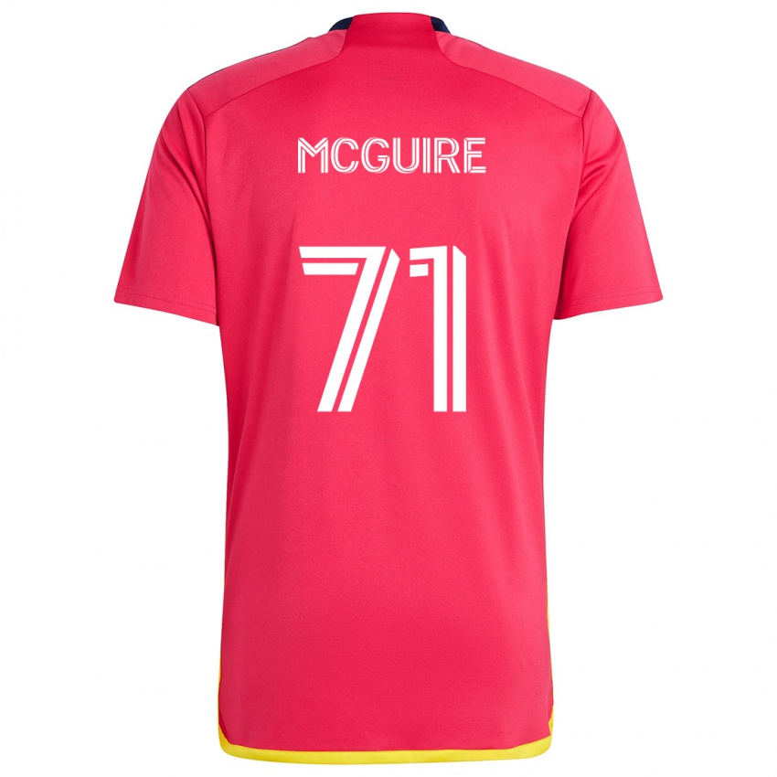 Kinderen Nolan Mcguire #71 Rood Blauw Thuisshirt Thuistenue 2024/25 T-Shirt België