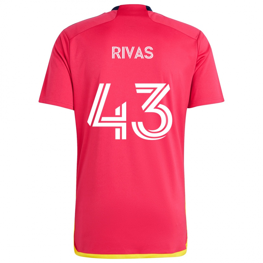 Kinderen Sergio Rivas #43 Rood Blauw Thuisshirt Thuistenue 2024/25 T-Shirt België