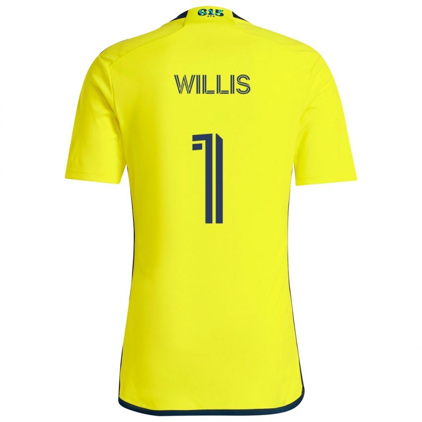 Kinderen Joe Willis #1 Geel Blauw Thuisshirt Thuistenue 2024/25 T-Shirt België