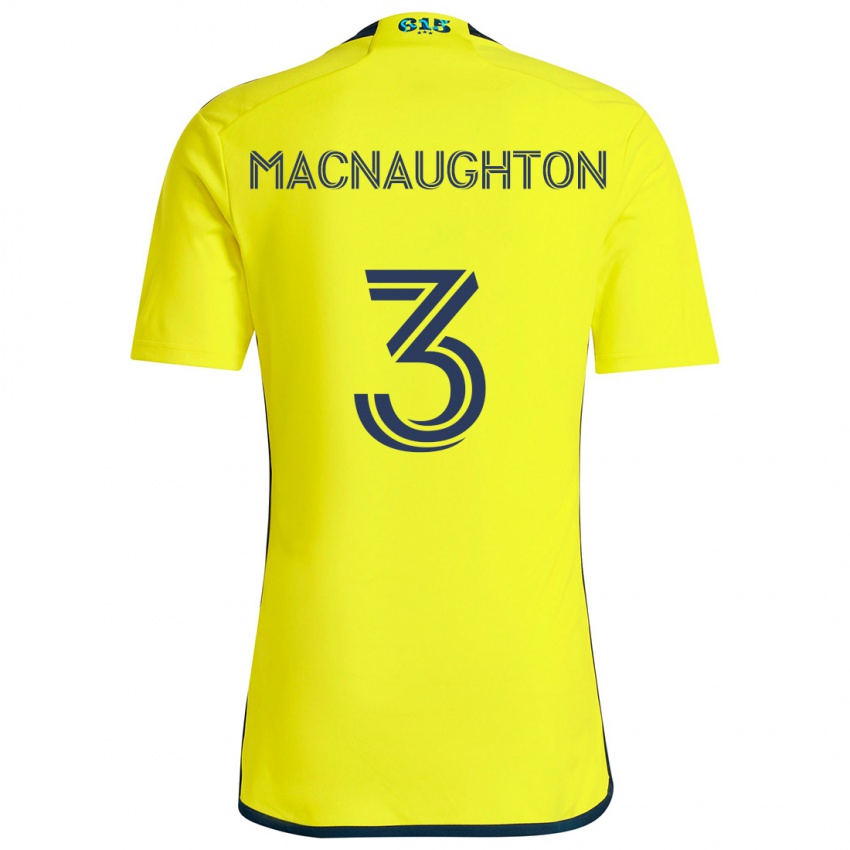 Kinderen Lukas Macnaughton #3 Geel Blauw Thuisshirt Thuistenue 2024/25 T-Shirt België