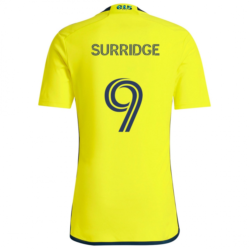 Enfant Maillot Sam Surridge #9 Jaune Bleu Tenues Domicile 2024/25 T-Shirt Belgique