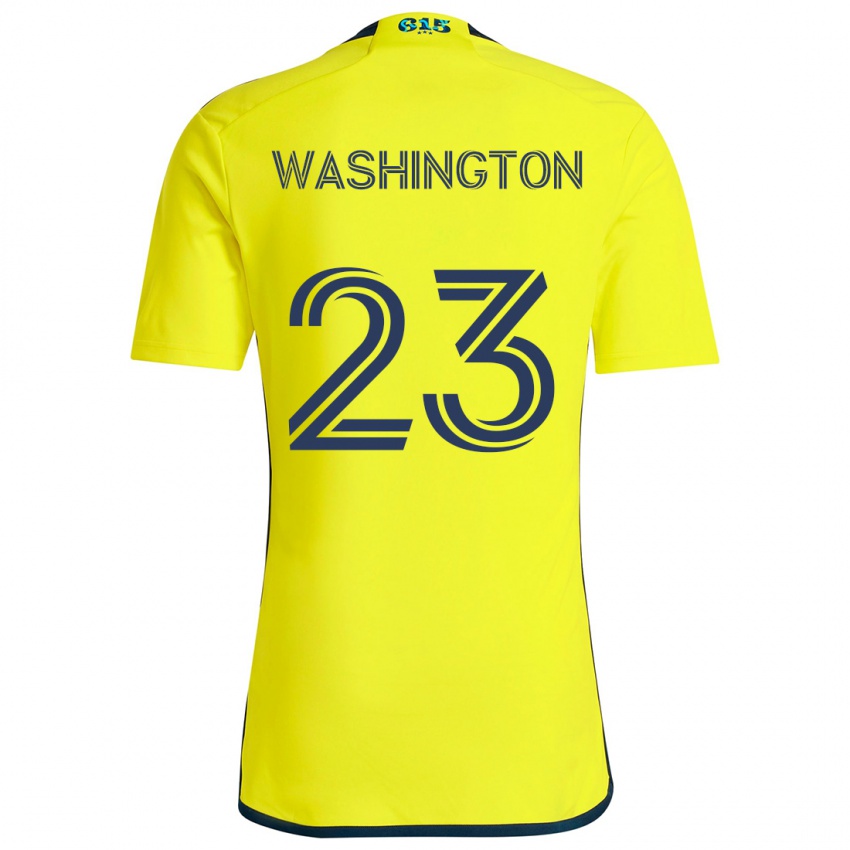 Kinderen Taylor Washington #23 Geel Blauw Thuisshirt Thuistenue 2024/25 T-Shirt België