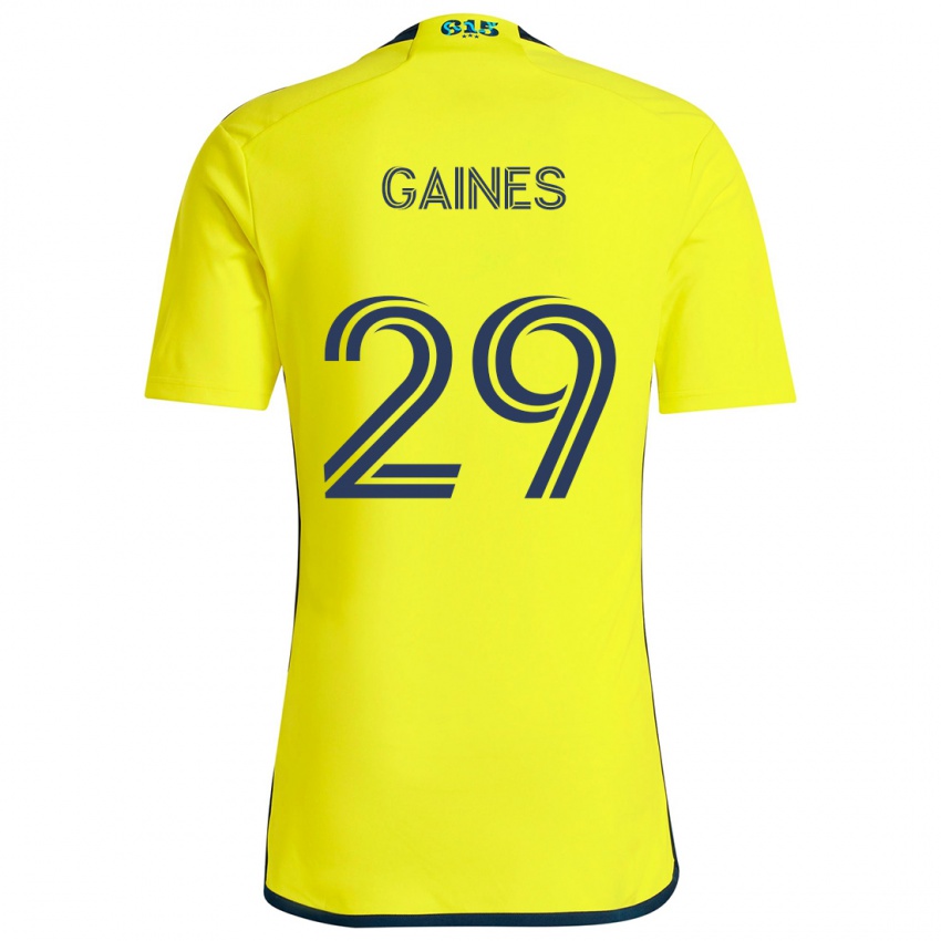 Kinderen Julian Gaines #29 Geel Blauw Thuisshirt Thuistenue 2024/25 T-Shirt België