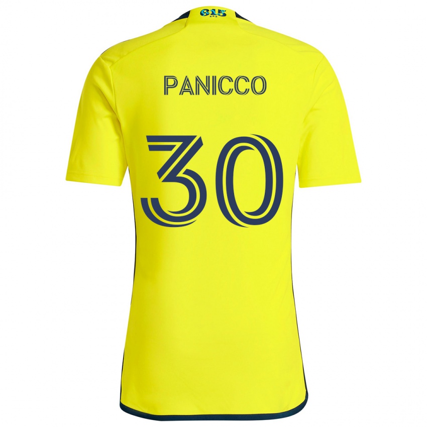 Enfant Maillot Elliot Panicco #30 Jaune Bleu Tenues Domicile 2024/25 T-Shirt Belgique