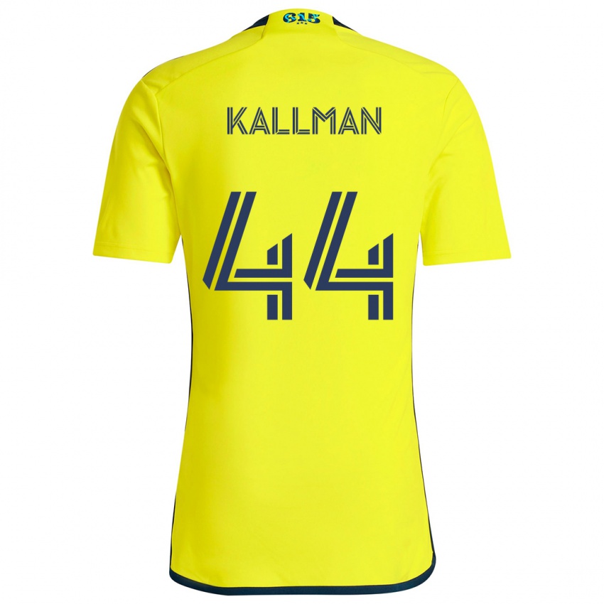 Kinderen Brent Kallman #44 Geel Blauw Thuisshirt Thuistenue 2024/25 T-Shirt België