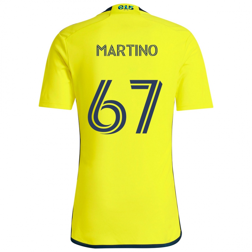 Kinderen Ben Martino #67 Geel Blauw Thuisshirt Thuistenue 2024/25 T-Shirt België