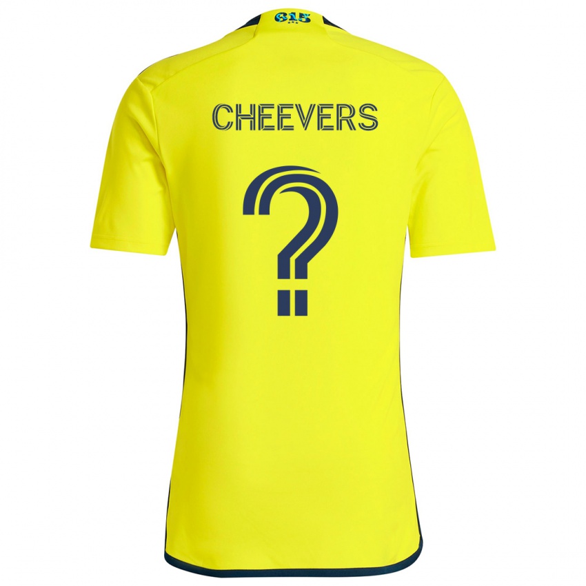 Kinderen Scott Cheevers #0 Geel Blauw Thuisshirt Thuistenue 2024/25 T-Shirt België