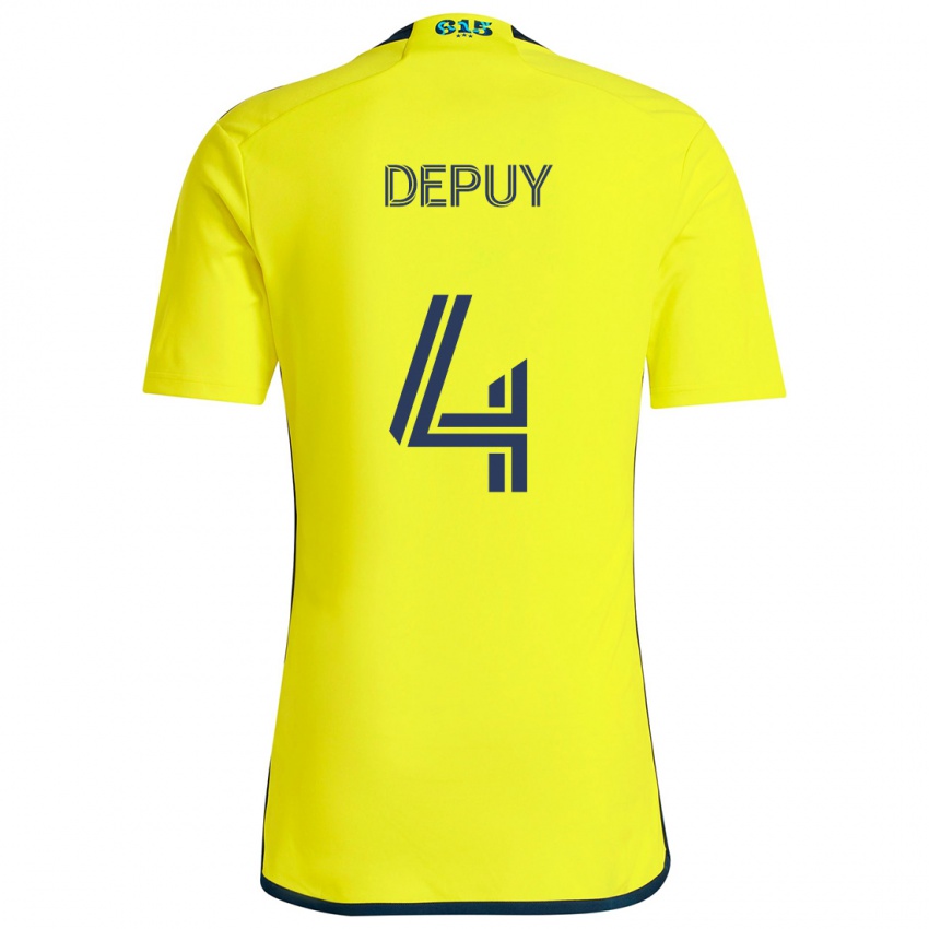 Kinderen Nick Depuy #4 Geel Blauw Thuisshirt Thuistenue 2024/25 T-Shirt België