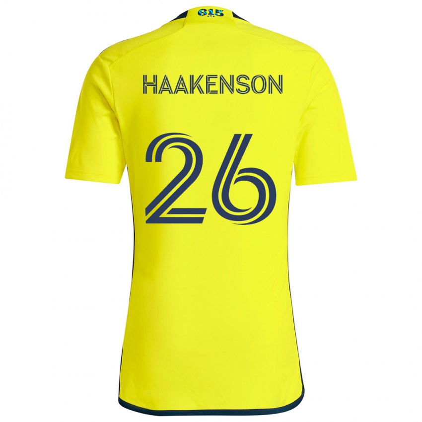 Kinderen Luke Haakenson #26 Geel Blauw Thuisshirt Thuistenue 2024/25 T-Shirt België