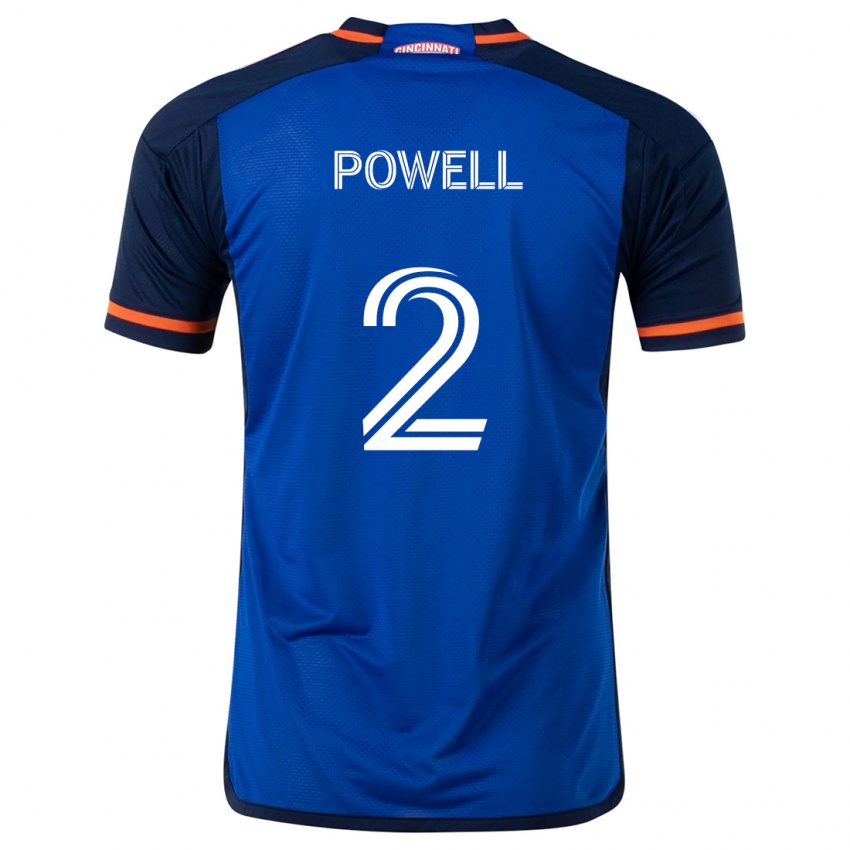 Enfant Maillot Alvas Powell #2 Bleu Blanc Tenues Domicile 2024/25 T-Shirt Belgique