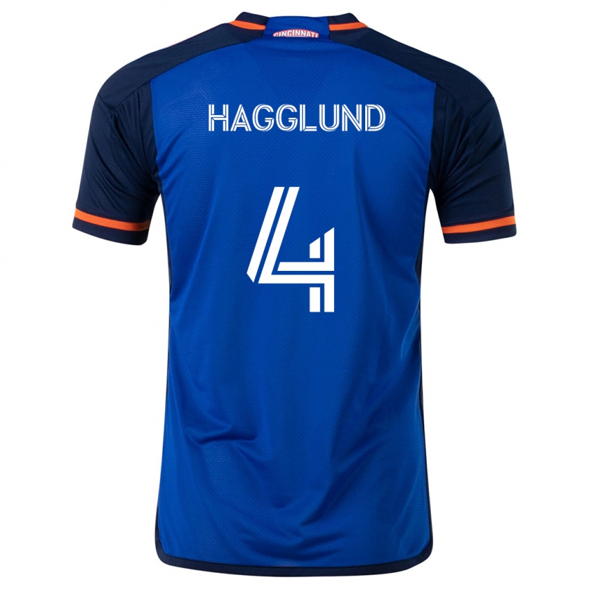 Kinderen Nick Hagglund #4 Blauw Wit Thuisshirt Thuistenue 2024/25 T-Shirt België