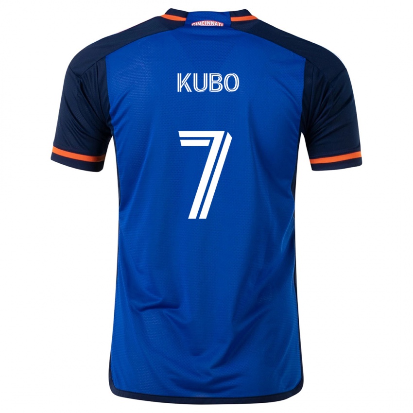 Kinderen Yuya Kubo #7 Blauw Wit Thuisshirt Thuistenue 2024/25 T-Shirt België