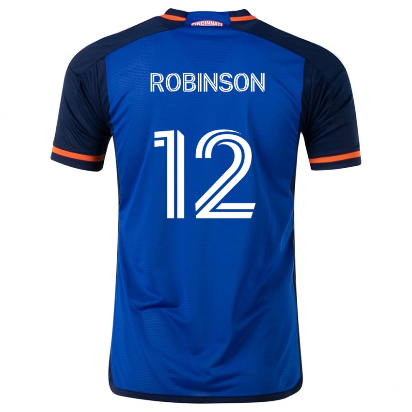 Enfant Maillot Miles Robinson #12 Bleu Blanc Tenues Domicile 2024/25 T-Shirt Belgique