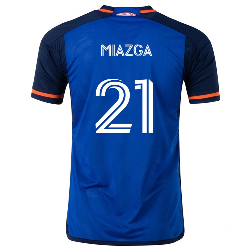 Kinderen Matt Miazga #21 Blauw Wit Thuisshirt Thuistenue 2024/25 T-Shirt België