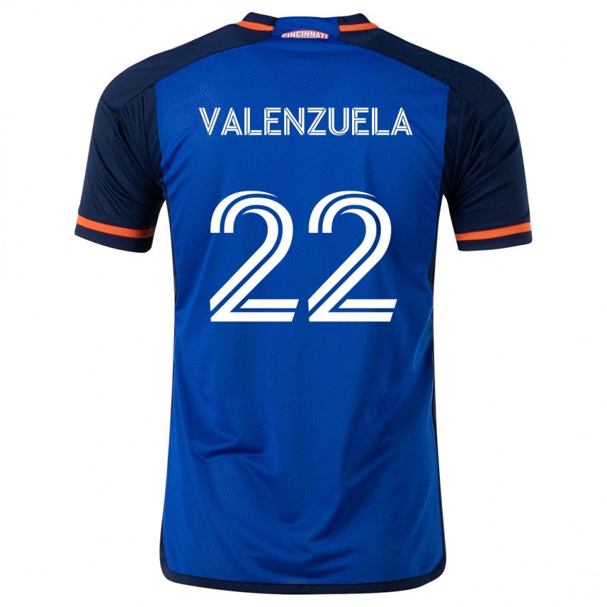 Kinderen Gerardo Valenzuela #22 Blauw Wit Thuisshirt Thuistenue 2024/25 T-Shirt België