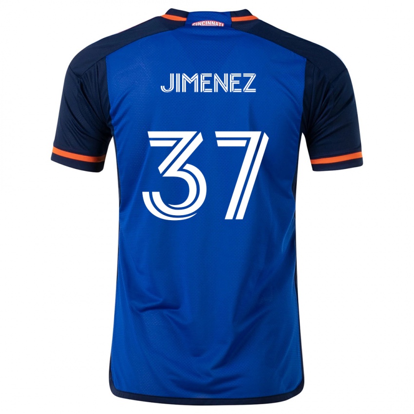 Kinderen Stiven Jimenez #37 Blauw Wit Thuisshirt Thuistenue 2024/25 T-Shirt België